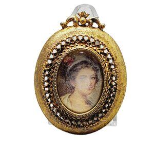 Vintage Florenza Portrait Brooch (A1680)